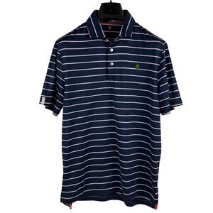 RLX Ralph‎ Lauren Mens Golf Polo Shirt Navy White Red Stripe Size M